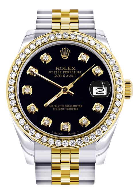 diamond black rolex|rolex watch diamond bezel prices.